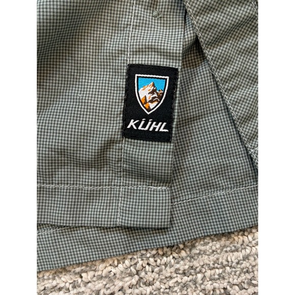 Kuhl Button Up‎ Shirt Mens Small Greeb Plaid Short Sleeve Hiking Outdoors - Picture 3 of 8